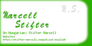 marcell stifter business card